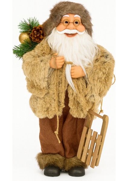 47 cm Kızaklı Krem Kürklü Noel Baba fiyatları