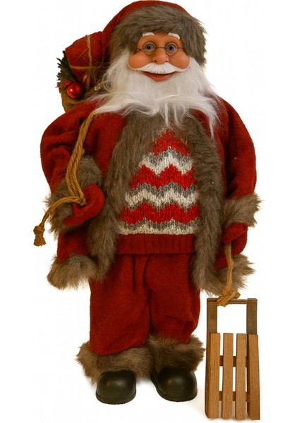 47 cm Kızaklı Kırmızı Kazak Noel Baba fiyatları