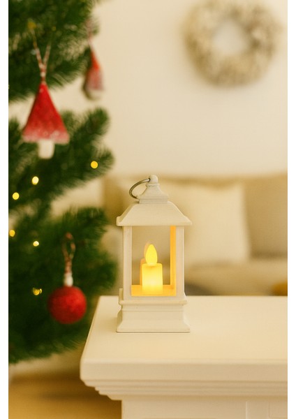 10 cm Beyaz Işıklı Mini Kandil