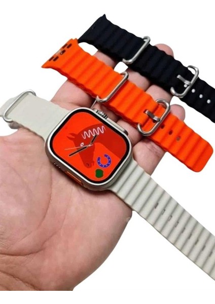 Yeni Nesil 3 Kordonlu Kol Saati 49 mm Amoled Ekran Akıllı Saat - SBS1728-5918 indirimleri