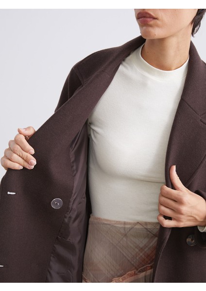 Yeni Sezon Kruvaze Yaka Kadın Kaşe Kaban fırsatları