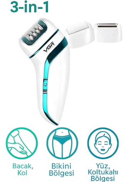 Profesyonel 3 Başlıklı Epilasyon Aleti modelleri