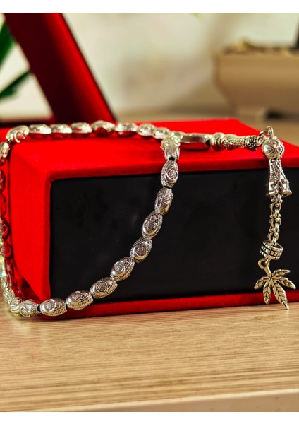 Gümüş Kaplama Yumurta Kesim Ayyıldızlı Tesbih fırsatları