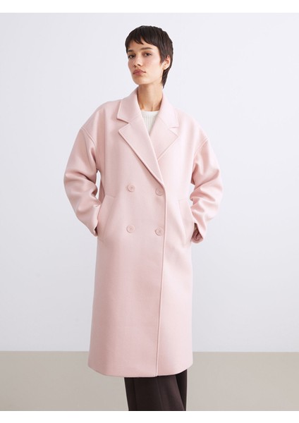 Yeni Sezon Kruvaze Yaka Kadın Kaşe Kaban modelleri