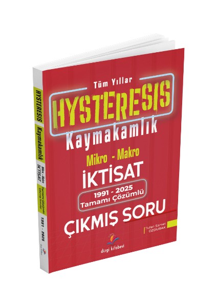 Dizgi Kitap Yayınları Hysteresis Kaymakamlık Iktisat Tüm Yıllar (1991-2025) Çıkmış Sorular