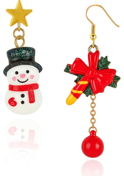 2'li Yılbaşı Küpe Seti Kardanadam Küpesi fiyatları