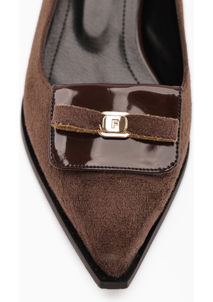 Boel Kahve Süet Tokalı Kısa Topuklu Kadın Ayakkabı modelleri