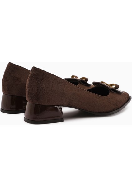 Boel Kahve Süet Tokalı Kısa Topuklu Kadın Ayakkabı indirimleri
