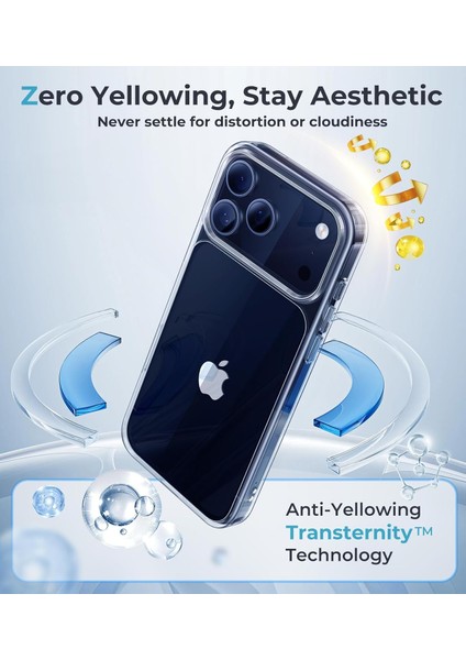 Iphone 17 Pro Uyumlu Sararmaz Kamera Koruma Çıkıntılı Sert Şeffaf Kılıf fiyatları