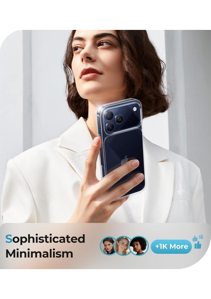 Iphone 17 Pro Uyumlu Sararmaz Kamera Koruma Çıkıntılı Sert Şeffaf Kılıf fırsatları
