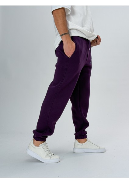 Şardonlu Mor Erkek Jogger Eşofman COC2554 modelleri