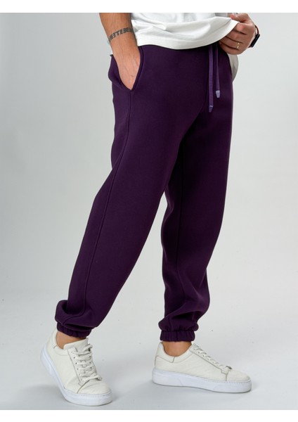 Şardonlu Mor Erkek Jogger Eşofman COC2554 indirimleri
