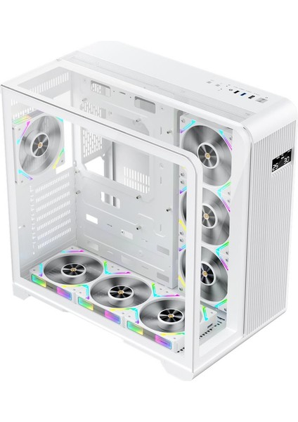 Rt7 Beyaz Digital 850W 80+ Gold Full Modüler 4X12CM Argb Temperli Cam USB 3.0 Atx Kasa modelleri