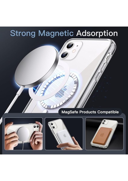 Iphone 11 Uyumlu Magsafe Şarj Özellikli Şeffaf Kamera Koruma Çıkıntılı Şeffaf Magsafe Kılıf modelleri