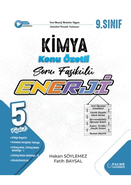Palme 9 Enerji Kimya Konu Özetli Soru Fasükülleri 5