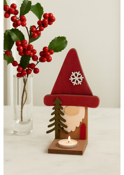 23 cm Kırmızı Cüce Mumluk