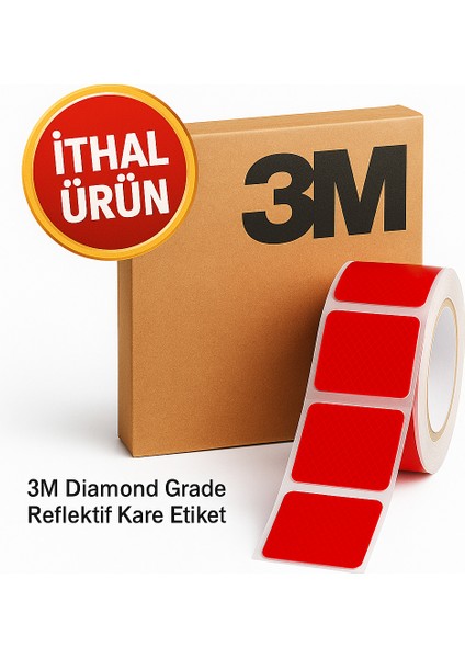 Diamond Grade Reflektif Etiket - 50 Metre - Kare Kesim (Ithal Ürün)