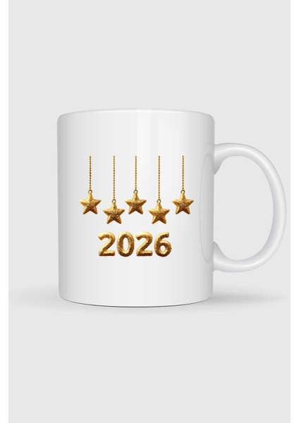 2026 Yılbaşı Yeni Yıl Tasarımlı Kupa Bardak