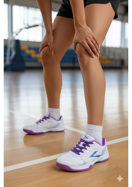 Efes Beyaz Fuşya Kauçuk Taban Voleybol Ayakkabısı Salon Ayakkabısı Kadın Ayakkabı fiyatları