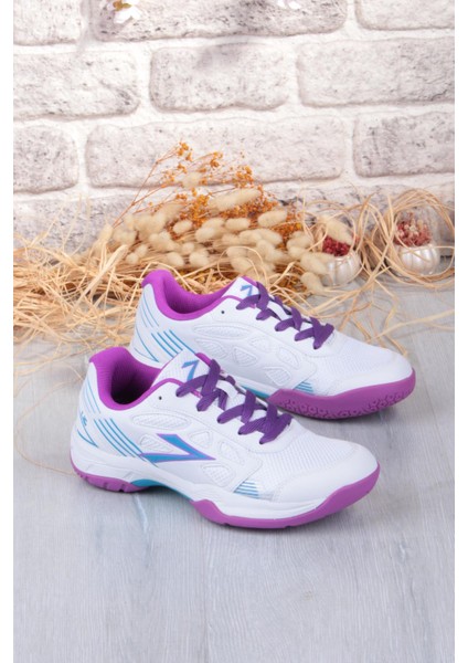 Efes Beyaz Fuşya Kauçuk Taban Voleybol Ayakkabısı Salon Ayakkabısı Kadın Ayakkabı indirimleri