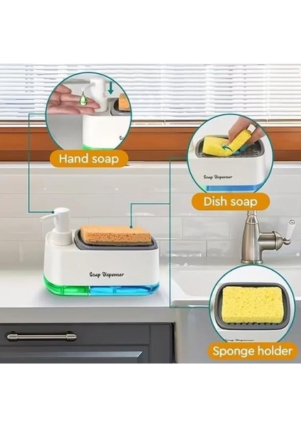 Çift Hazneli Sıvı Sabunluk, Süngerlik ve Otomatik Deterjanlık modelleri