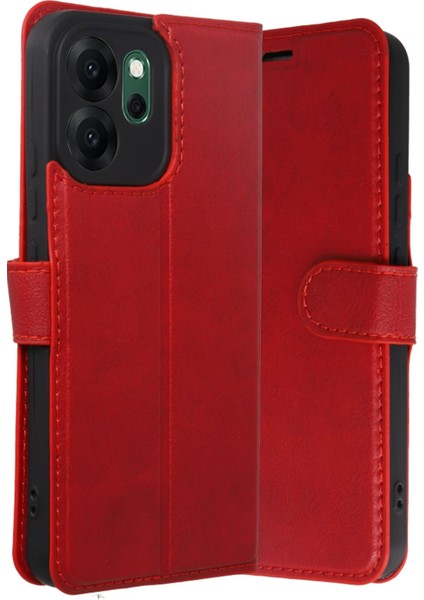 Oppo Reno 14F Trend S Plus Kapaklı Kılıf - KIRMIZI-(5796) - MCT2198-5076