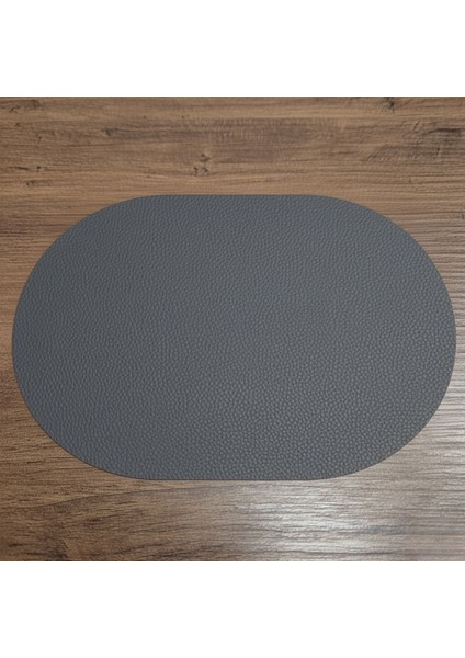 2 Adet Deri Amerikan Servis Tam Oval 33X44 cm