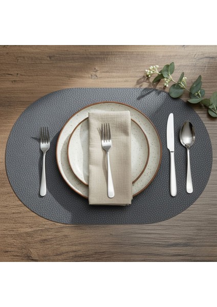 2 Adet Deri Amerikan Servis Tam Oval 33X44 cm fiyatları