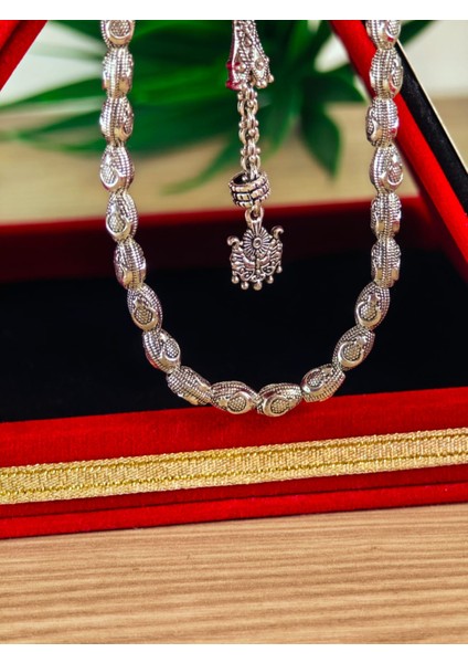 Gümüş Kaplama Yumurta Kesim Ayyıldızlı Tesbih fırsatları