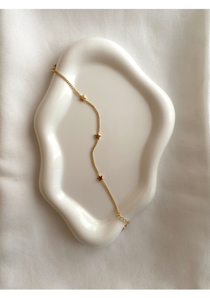 Alpjewel 316L Gold Yıldız Zincir Xupıng Bileklik çelik
