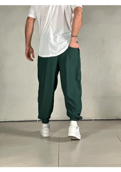 Fitilli Kumaş Yeşil Pileli Yarım Şalvar COC1666 fırsatları