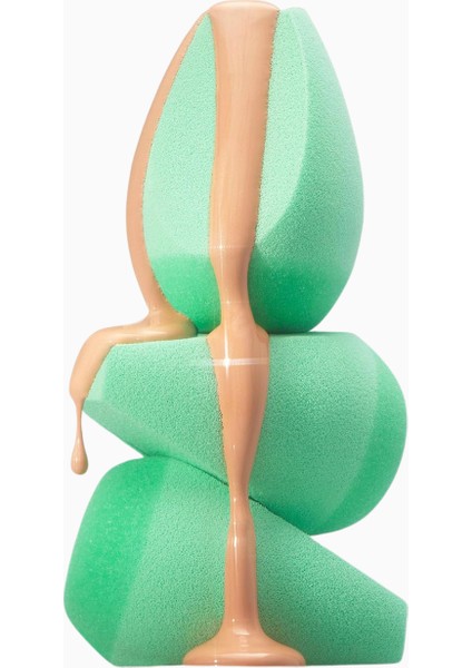 Halo Glow Angled Silicone Face Sponge Krem ve Sıvı Ürünler Için Sünger indirimleri