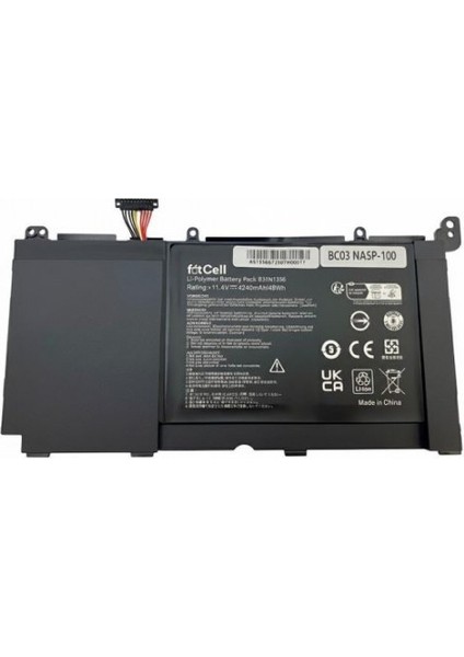 Asus Uyumlu B31N1336 0B200-00450500 70NB02A1-BA1100 Notebook Batarya - Pil