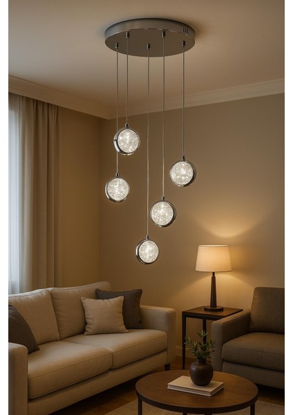 Ferluce 1011 Krıstal 5 Lı Sarkıt - Gold fiyatları