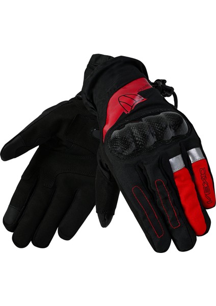 Scout Karbon H2O Kışlık Motosiklet Eldiveni Kırmızı