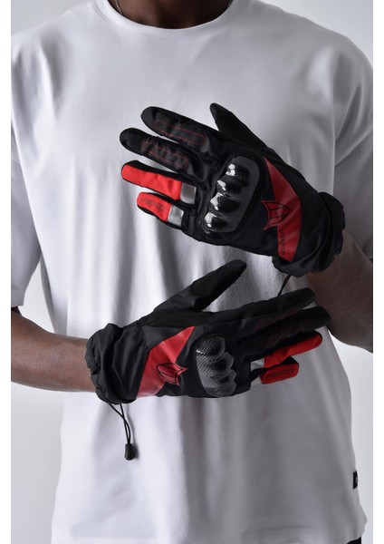 Scout Karbon H2O Kışlık Motosiklet Eldiveni Kırmızı fırsatları