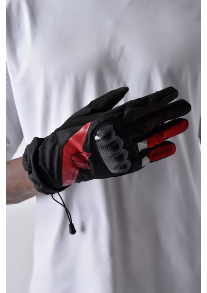 Scout Karbon H2O Kışlık Motosiklet Eldiveni Kırmızı indirimleri