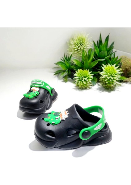 Çocuk Kemerli Yeşil Hayvan Sticker Detaylı Deniz,plaj,havuz Sandalet Terliği fiyatları