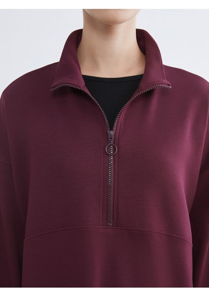 Yeni Sezon Dik Yaka Kadın Sweatshirt Tunik modelleri