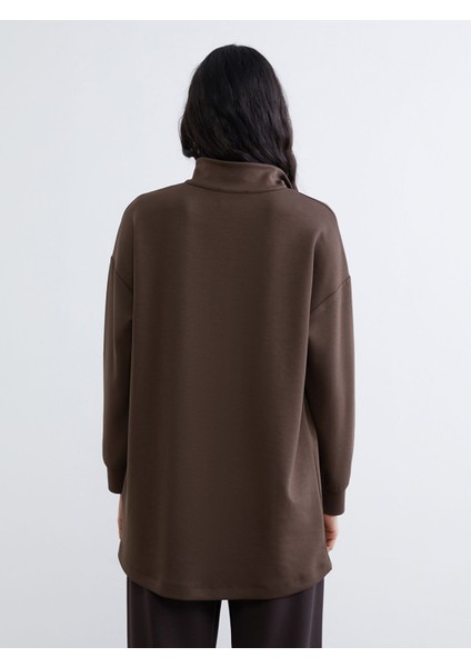 Yeni Sezon Dik Yaka Kadın Sweatshirt Tunik fırsatları