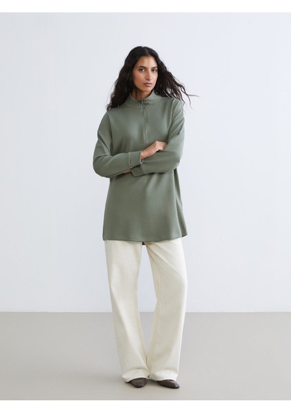 Yeni Sezon Dik Yaka Kadın Sweatshirt Tunik fiyatları