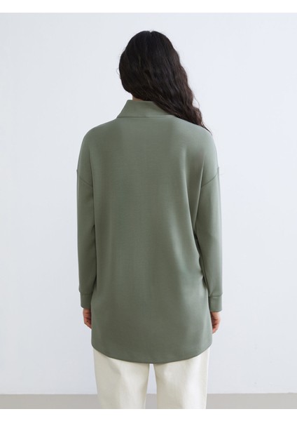 Yeni Sezon Dik Yaka Kadın Sweatshirt Tunik fırsatları