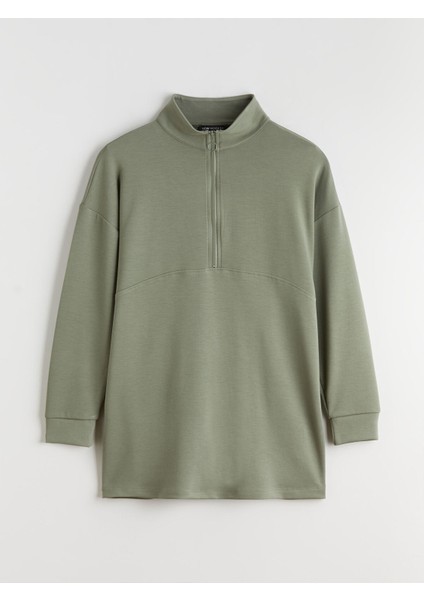 Yeni Sezon Dik Yaka Kadın Sweatshirt Tunik indirimleri