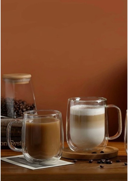 4'lü Çift Cidarlı Bardak Nescafe, Latte, Bitki Çayı Bardağı 250 ml fiyatları