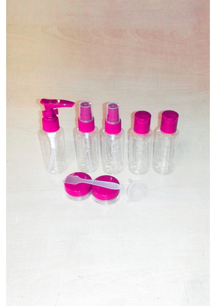 Makyaj ve Bakım Ürünleri Için Seyahat Seti -Şeffaf 9 Parça indirimleri