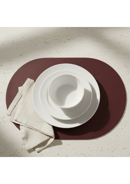 2 Adet Deri Amerikan Servis Tam Oval 33X44 cm fırsatları