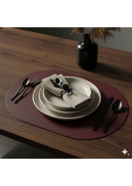 2 Adet Deri Amerikan Servis Tam Oval 33X44 cm indirimleri