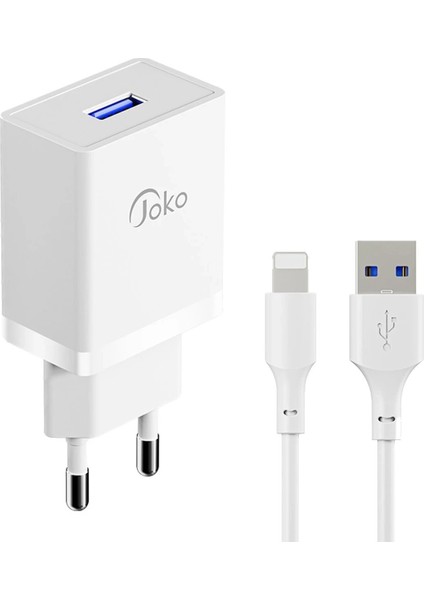 JK77 12W + PX17 1m 2.4A USB To Lightning Kablolu Pd Şarj CIHAZI-(5796) - M808K606-R68808