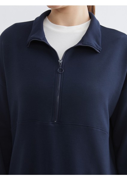 Yeni Sezon Dik Yaka Kadın Sweatshirt Tunik modelleri