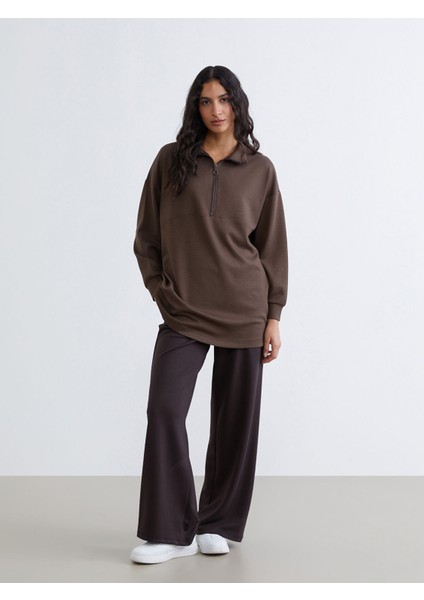 Yeni Sezon Dik Yaka Kadın Sweatshirt Tunik fiyatları